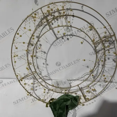 SARA DAVIES PRE-LIT BEADED WREATH