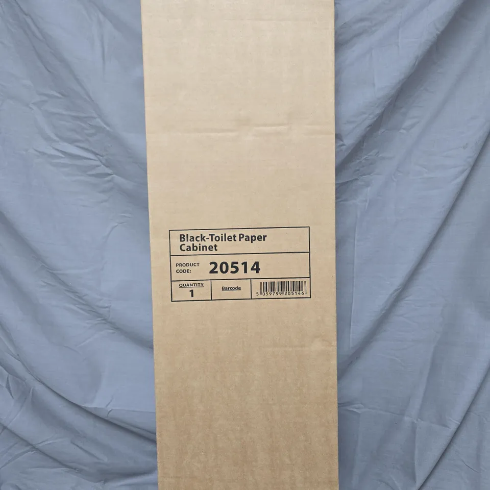 TAYLOR & BROWN BLACK TOILET PAPER CABINET 