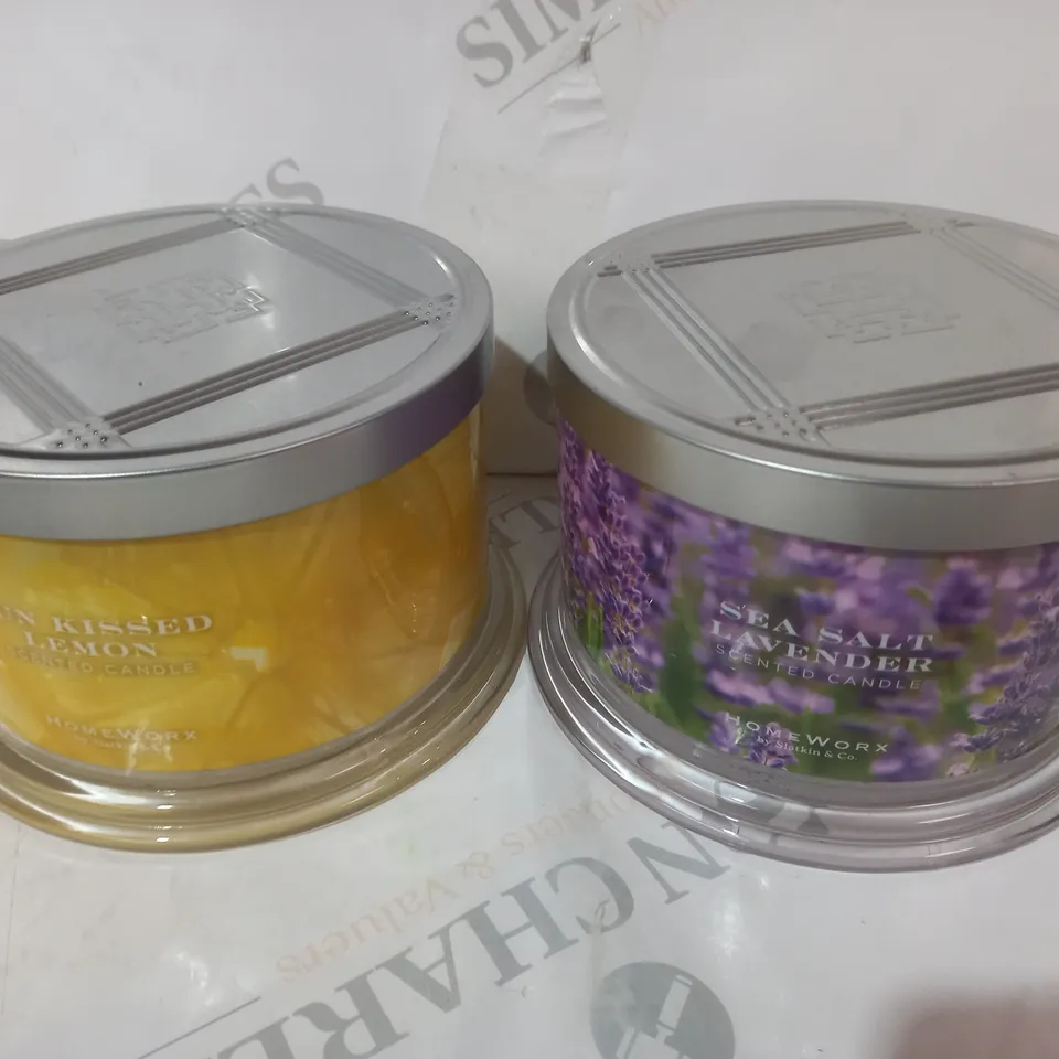BOXED HOMEWORX BY SLATKIN & CO. SET OF 2 MEDITERRANEAN MIXED SET CANDLES