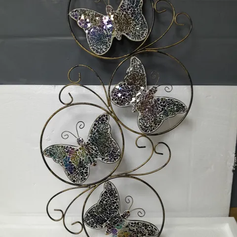GARDEN REFLECTIONS MOSAIC BUTTERFLY FLUTTER WALL HANGING