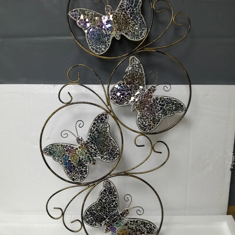 GARDEN REFLECTIONS MOSAIC BUTTERFLY FLUTTER WALL HANGING