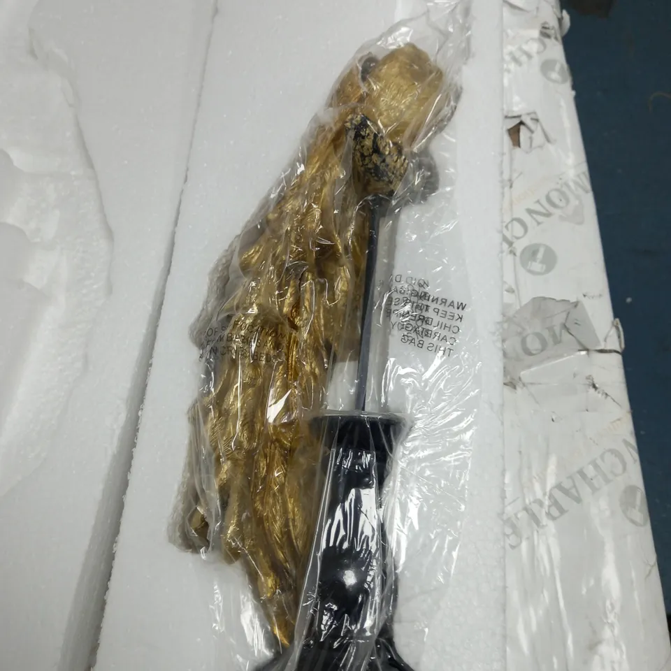 BOXED ALISON CORK GOLD PEACOCK DECOR