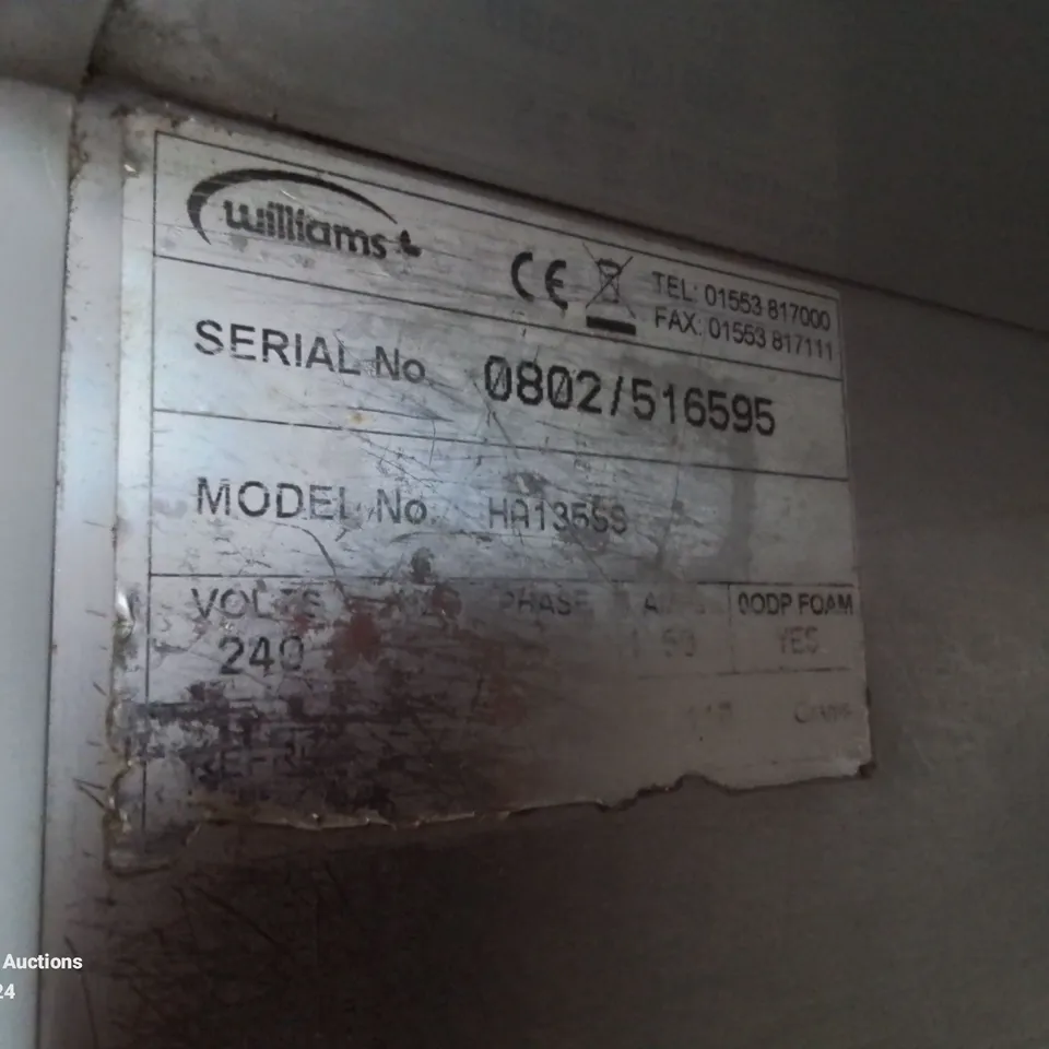 COMMERCIAL STAINLESS STEEL WILLIAMS HA15SS UNDER COUNTER REFRIGERATOR 