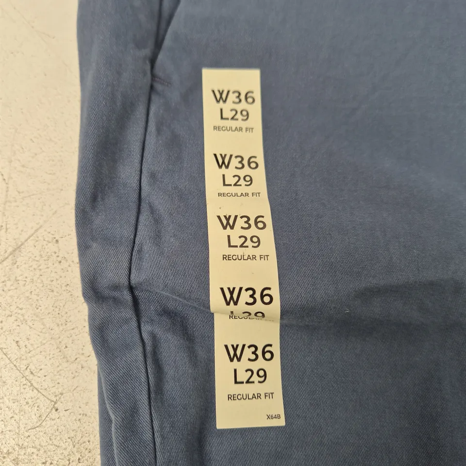 M&S Men's Trousers – Regular Fit, UK W36 L29, Blue