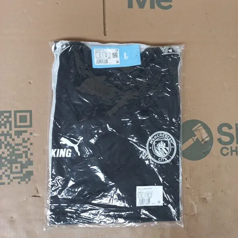 BAGGED PUMA MANCHESTER CITY KING T-SHIRT IN BLACK SIZE XL