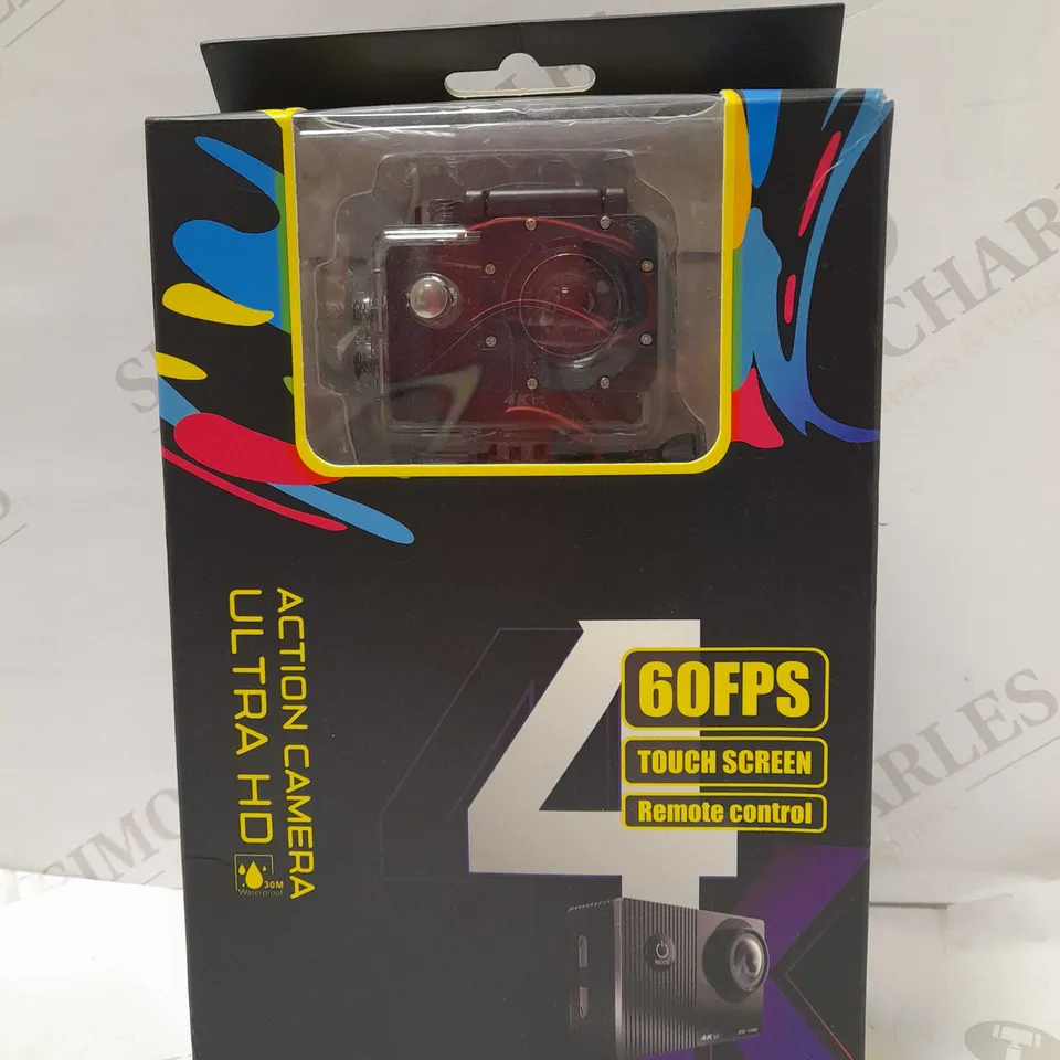 BOXED ACTION CAMERA ULTRA HD 60FPS WITH TOUCH SCREEN