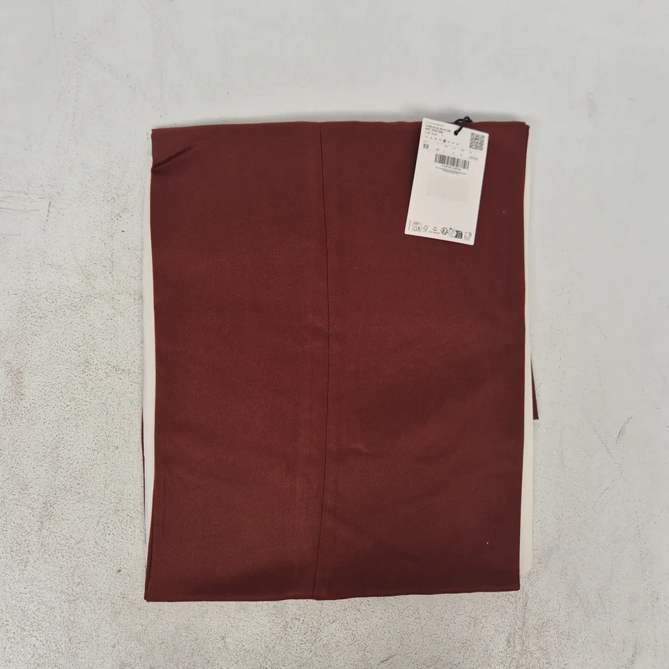 MANGO HIGH-WAISTED LYOCELL TROUSERS IN CHOCOLATE SIZE UK 4