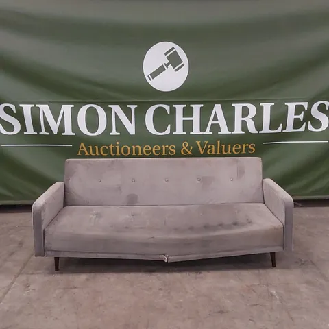 CADIZ VELVET SOFA BED - GREY