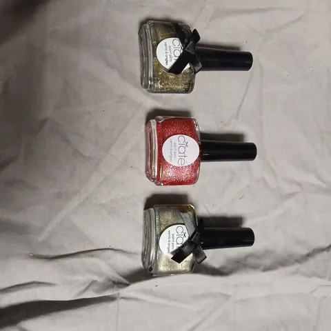 BOX OF APPROXIMATELY 300 ASSORTED CIATÉ LONDON NAIL POLISH INCLUDING  – GLITTER FINISHES (GOLD, RED GLITTER, CHAMPAGNE)-NO EXPIRY DATE SHOWN 
