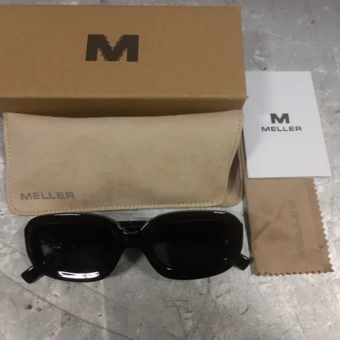 BOXED PAIR OF MELLER BLACK FRAMED GLASSES