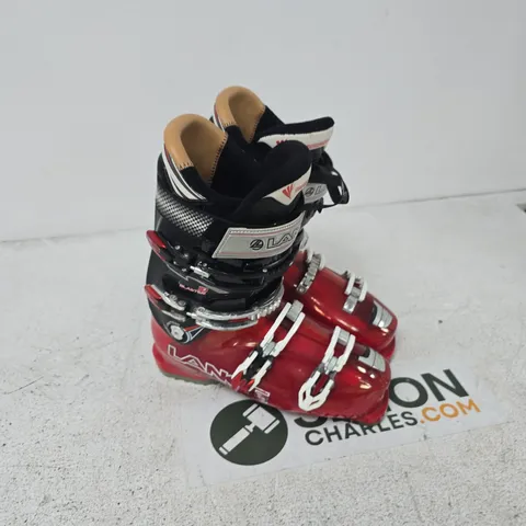 LANGE SKI BOOTS β RED & BLACK, PAIR UNSPECIFIED SIZE