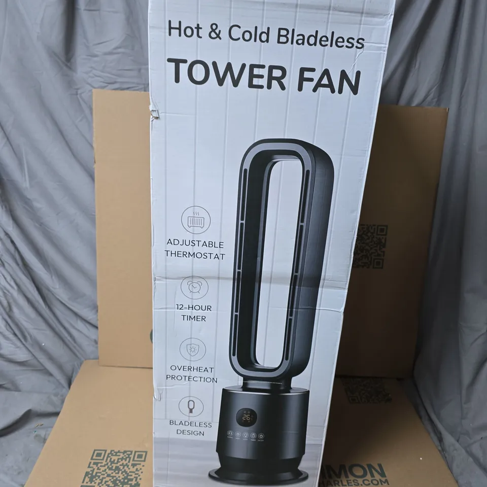 BLISS & BEYOND HOT & COLD BLADELESS TOWER FAN - BOXED 