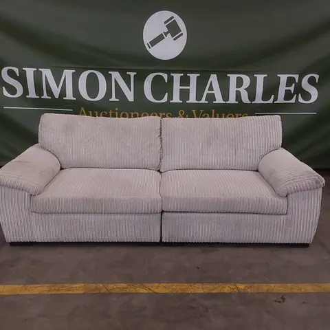 QUALITY DESIGNER AMALFI 4 SEATER FABRIC UPHOLSTERED SOFA