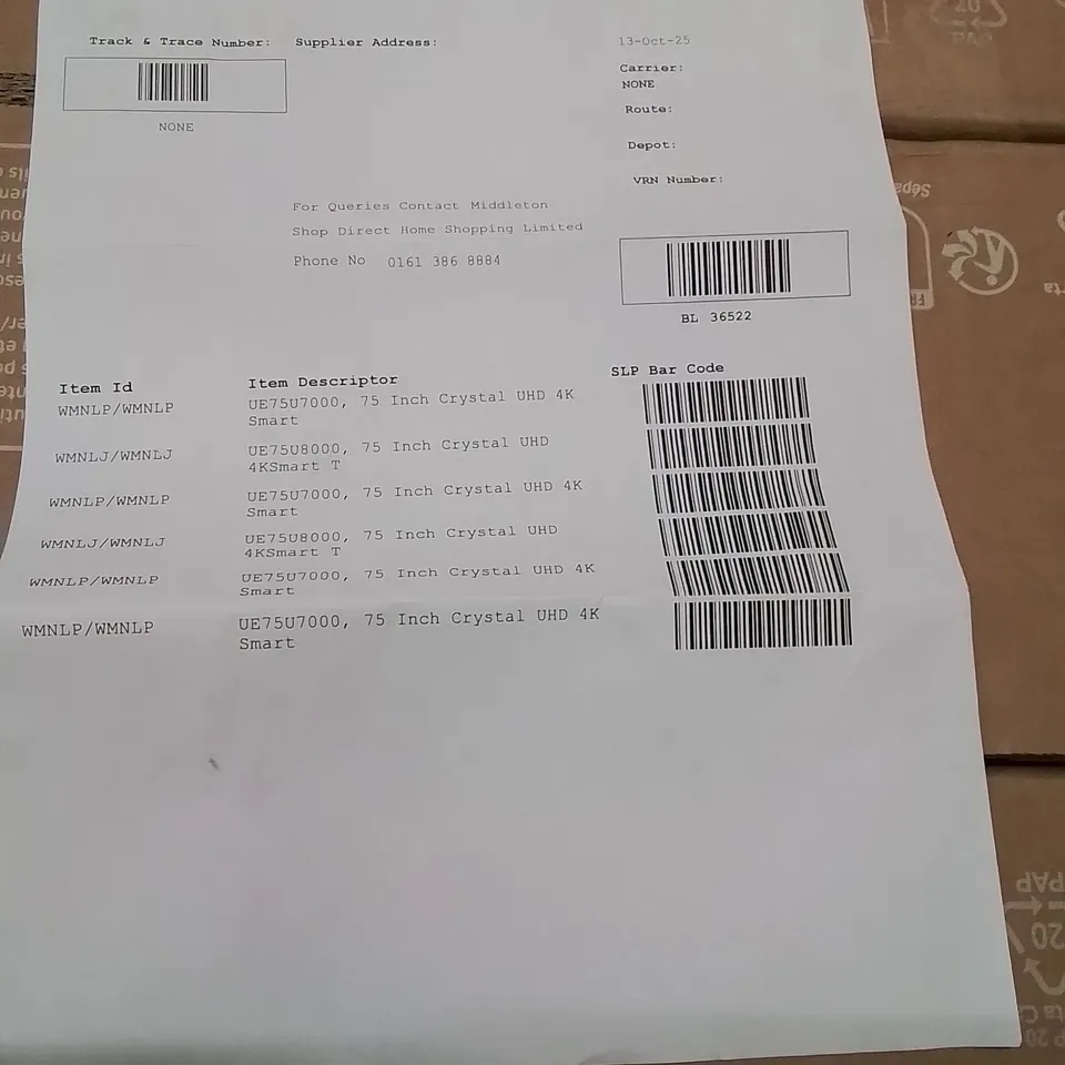 PALLET CONTAINING APPROXIMATELY 6 DAMAGED TVS