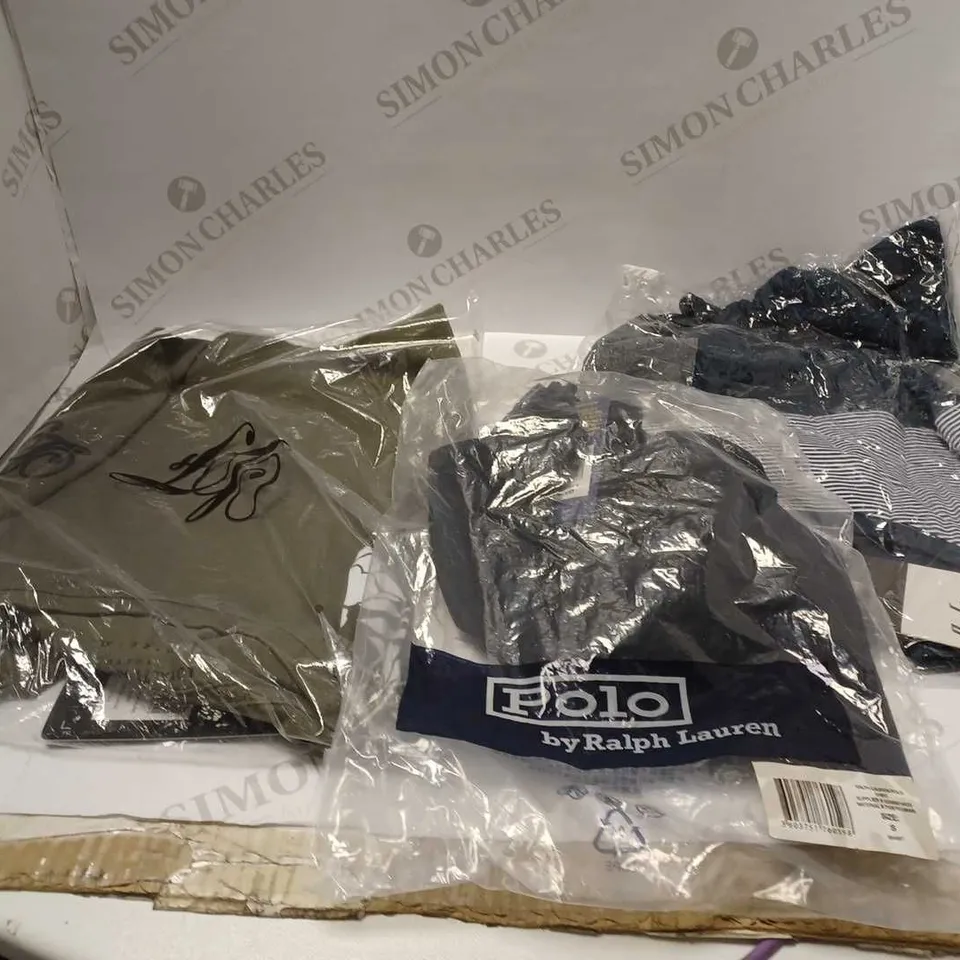 LOT OF 6 DESIGNER TSHIRTS TO INCLUDE RALPH LAUREN, FLUID, AND BRAVE SOULS ETC.