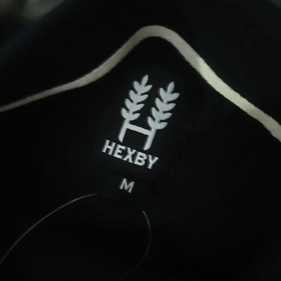 HEXBY ORIGINAL PIQUE POLO SHIRT - BLACK - MEDIUM