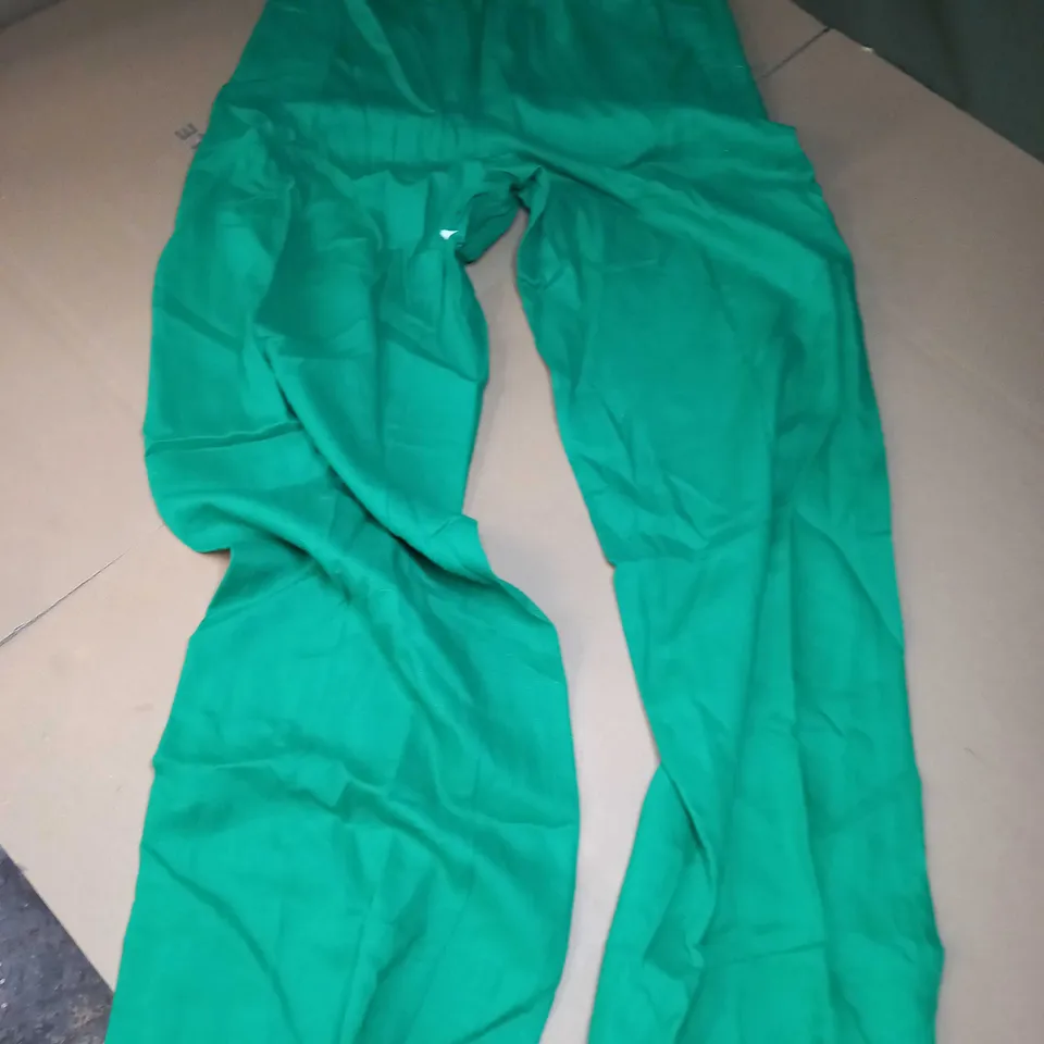 ZARA WOMENS STRETCH TROUSERS IN GREEN - MEDIUM
