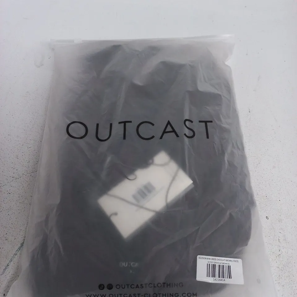 OUTCAST ALLISON MINI DRESS CHOCOLATE BROWN UK XL (1 PIECE)