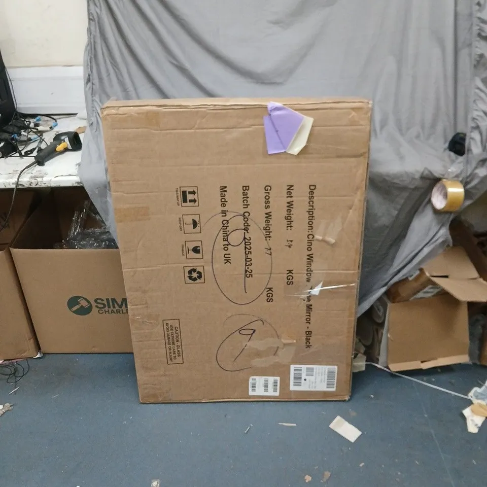 BOXED CINO WINDOW PANE MIRROR - BLACK - COLLECTION ONLY RRP £45