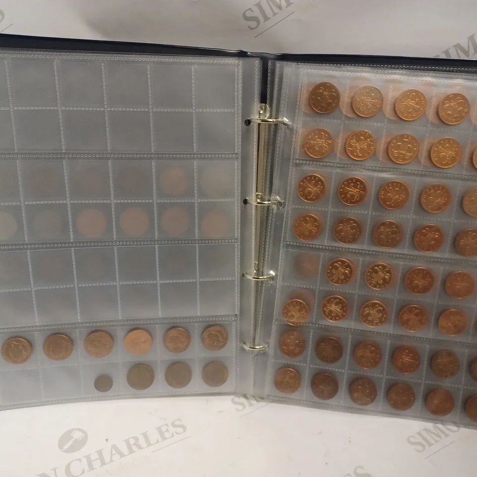 COLLECTORS BOOK OF COINS - INCLUDING 1P, 2P AND 10P
