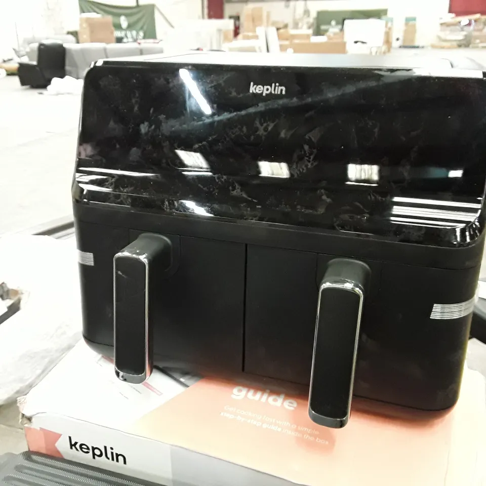 UNBOXED KEPLIN 9 LITRE AIR FRYER WITH DUAL COOKING ZONES BLACK COLOUR