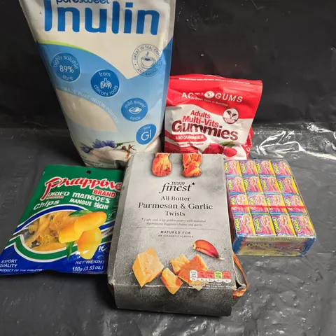 APPROXIMATELY 10 ASSORTED FOOD ITEMS TO INCLUDE -MULTI-VITS, INULIN AND QUAKER