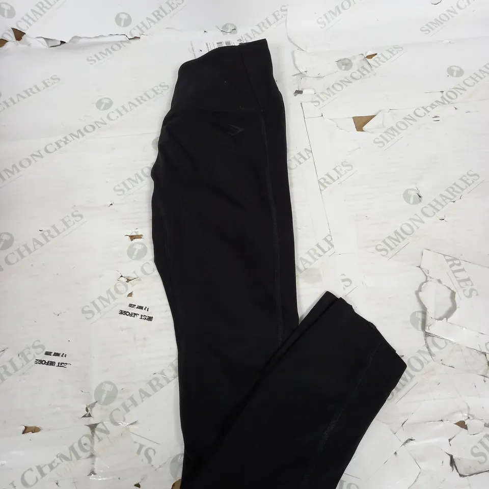 GYMSHARK CROSSOVER LEGGINGS SMALL BLACK 