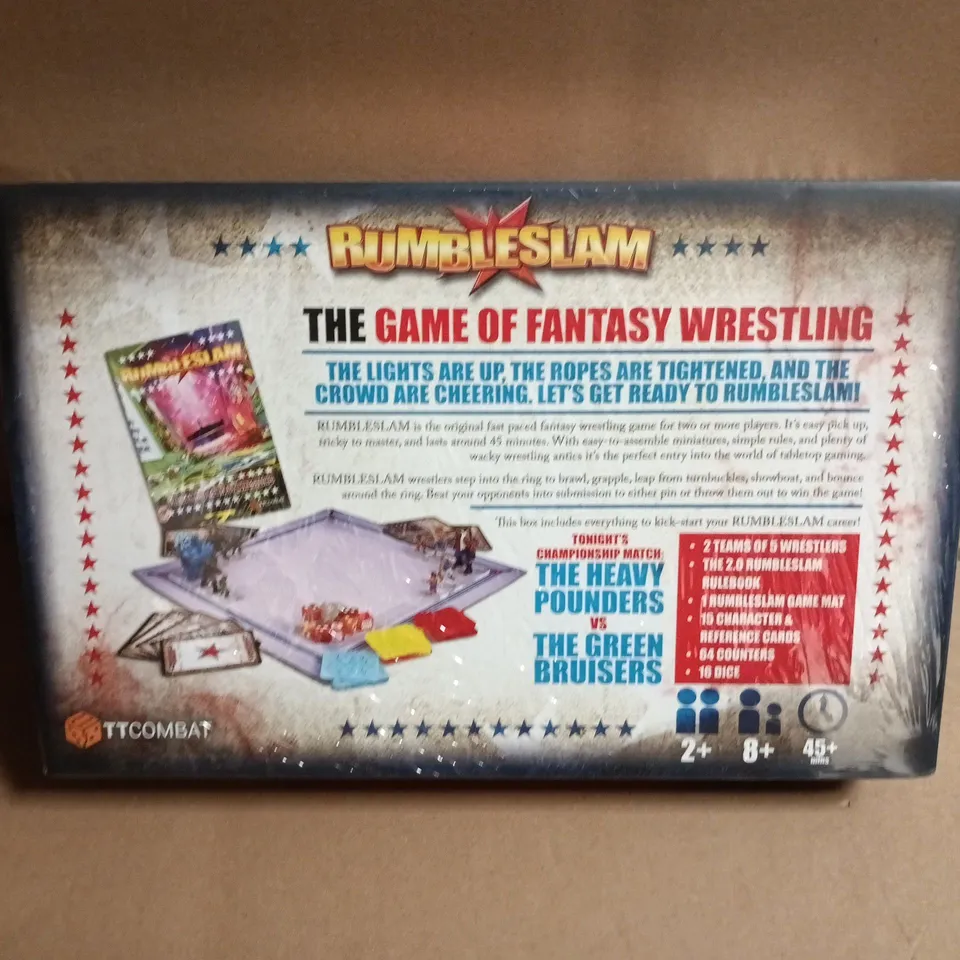 SEALED RUMBLESLAM: THE GAME OF FANTASY WRESTLING – 2-PLAYER STARTER BOX (TTCOMBAT)
