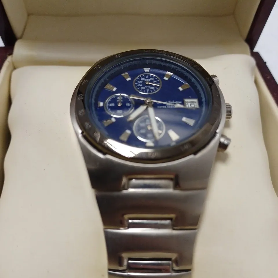 GIANNI SABATINI CHRONOGRAPH BLUE DIAL WATCH