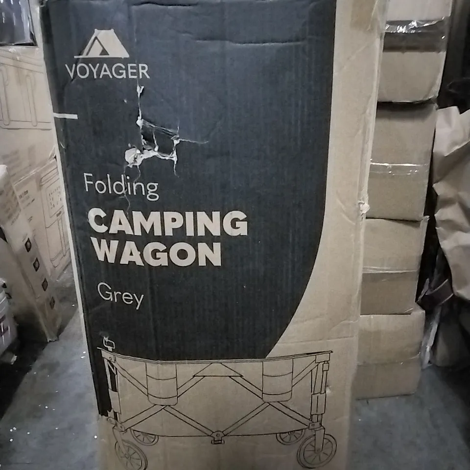 BOXED FOLDING CAMPING WAGON GREY
