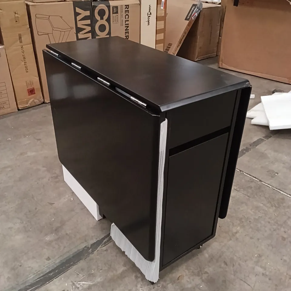 DROP LEAF DINING TABLE - BLACK