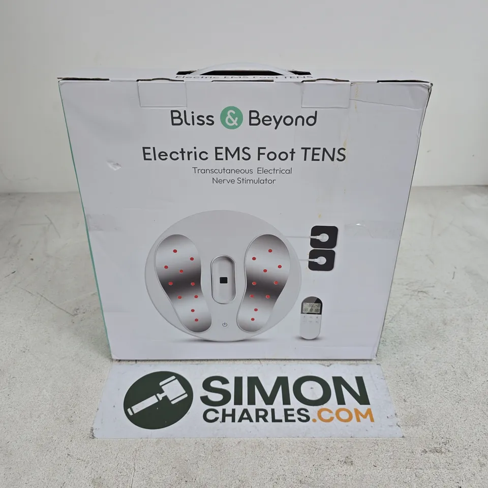 BOXED BLISS & BEYOND ELECTRIC EMS FOOT TENS NERVE STIMULATOR