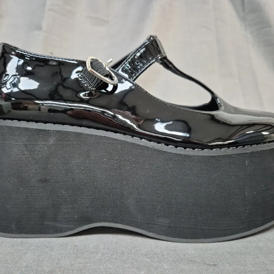 BOXED PAIR OF KOI MORENO BLACK PLATFORM MAR JANES UK SIZE 5