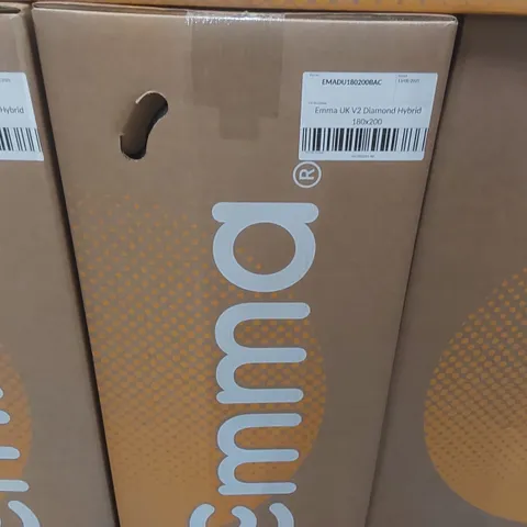 BRAND NEW BOXED EMMA UK V2 DIAMOND HYBRID 180 x 200CM SUPER KING MATTRESS 