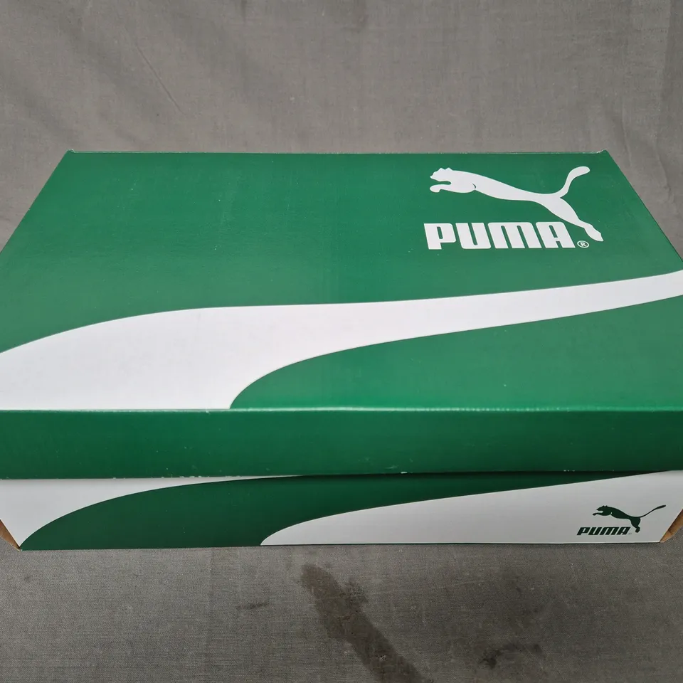 BRAND NEW BOXED PAIR OF PUMA OSLO VULC SHOES IN BLACK/WHITE UK SIZE 12