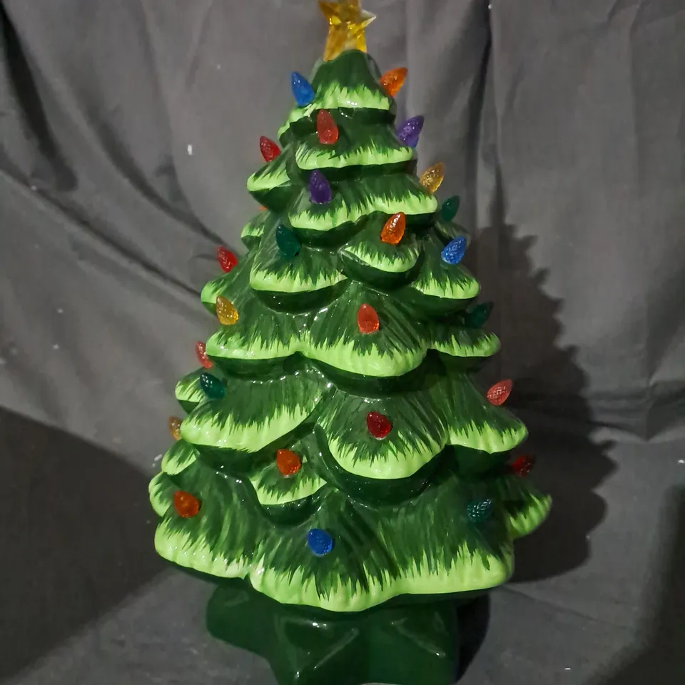 DECORATIVE FESTIVE LIGHT-UP TREE ORNAMENT