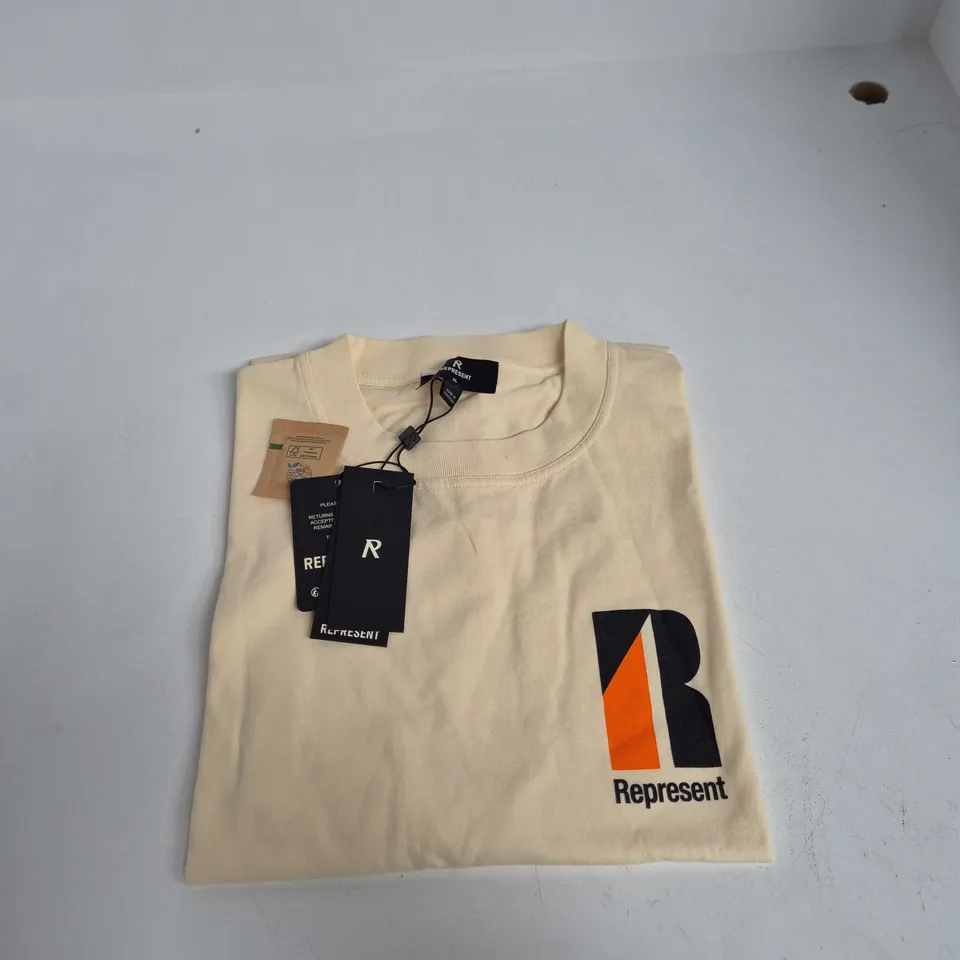 REPRESENT DECADE OF SPEED T-SHIRT – CREAM, XL