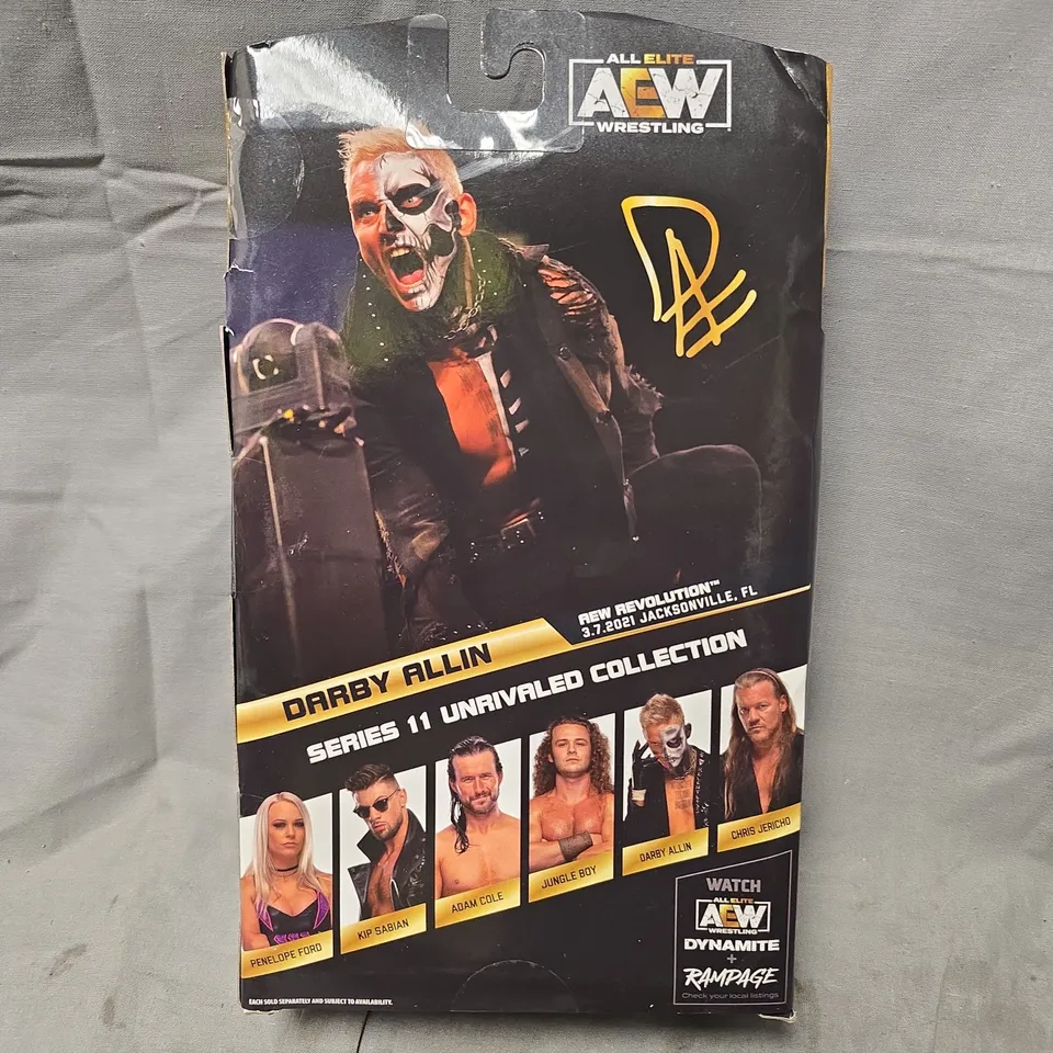 DARBY ALLIN – AEW UNRIVALED COLLECTION SERIES 11 ACTION FIGURE (BOXED)