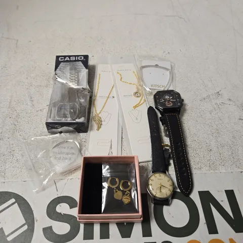 APPROXIMATELY 25 ASSORTED JEWELLERY PRODUCTS TO INCLUDE EARRINGS, NECKLACES, BRACELETS ETC
