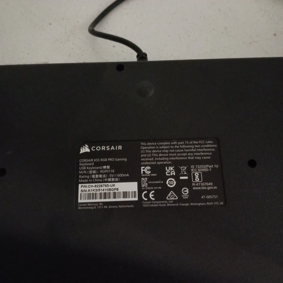 CORSAIR K55 RGB PRO GAMING KEYBOARD