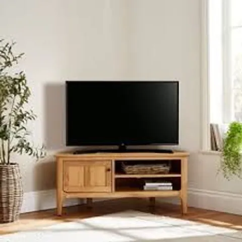 BOXED GEORGI CORNER TV UNIT - NATURAL (1 BOX)