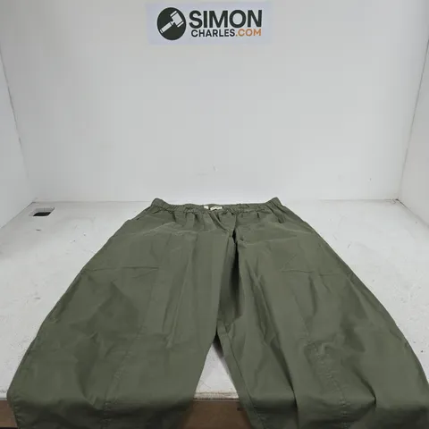BON PRIX WOMENS OLIVE GREEN CARGO TROUSERS UK 24