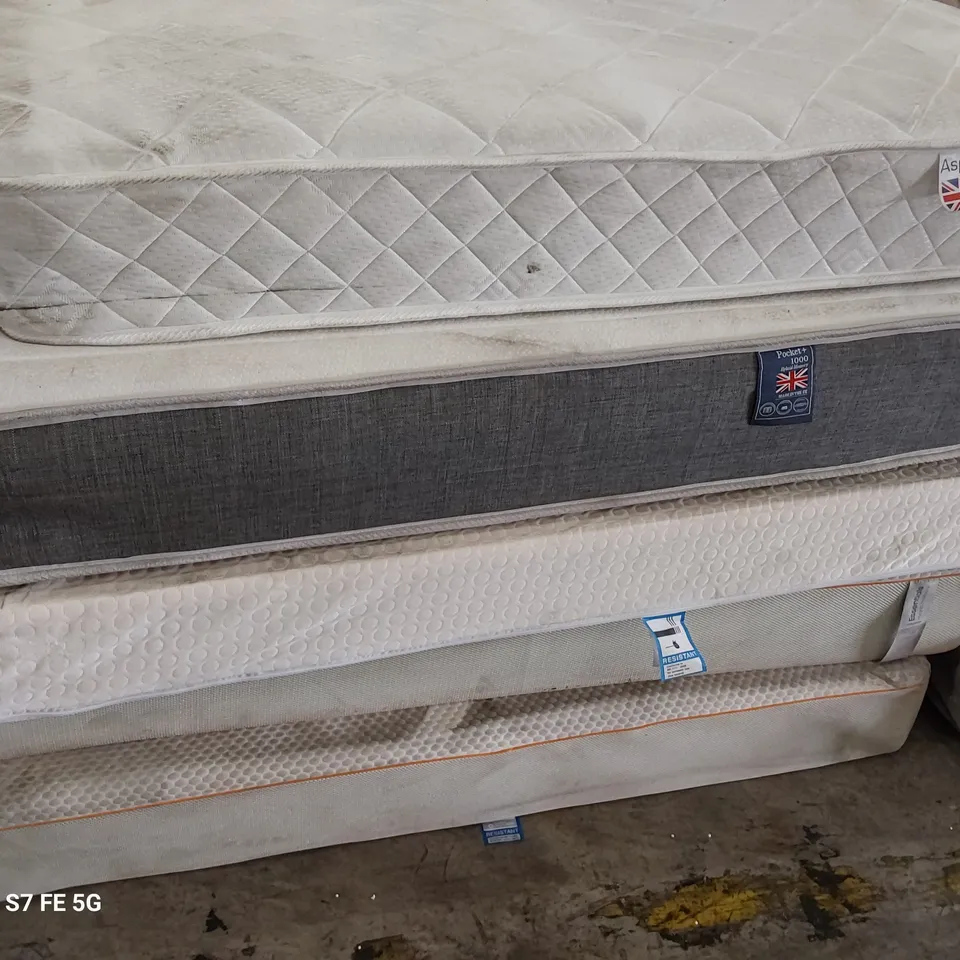 FIVE ASSORTED UNBAGGED MATTRESSES DOUBLE & KINGSIZE 