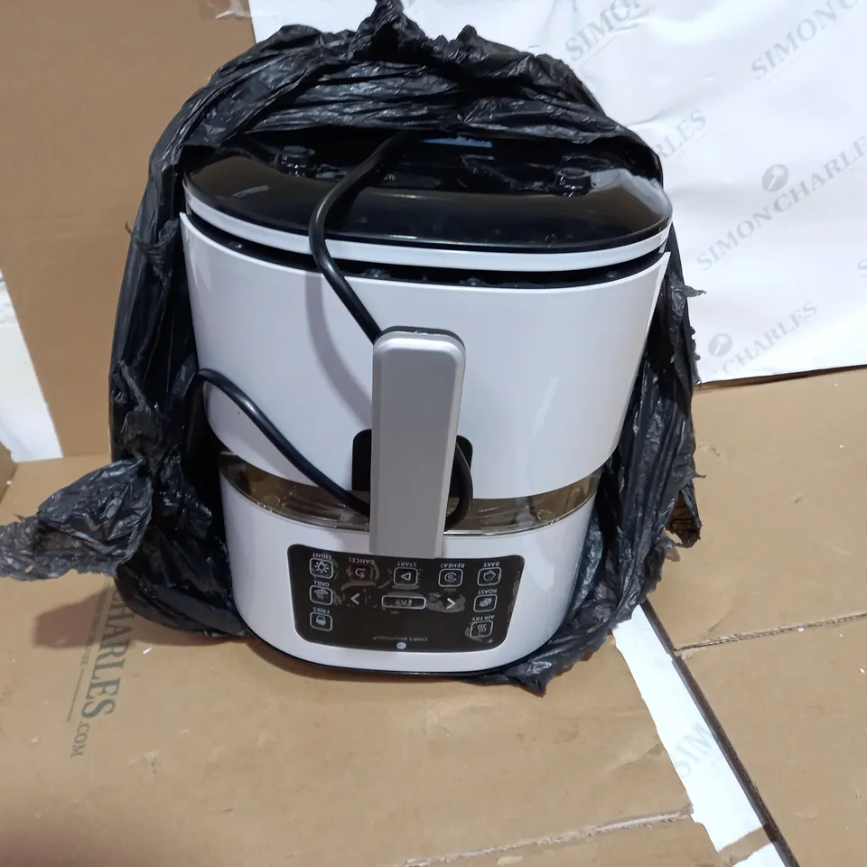 COOK'S ESSENTIALS 4.0L AIR FRYER WITH DIGITAL TOUCHSCREEN & VIEWING SCREEN - COOL GREY