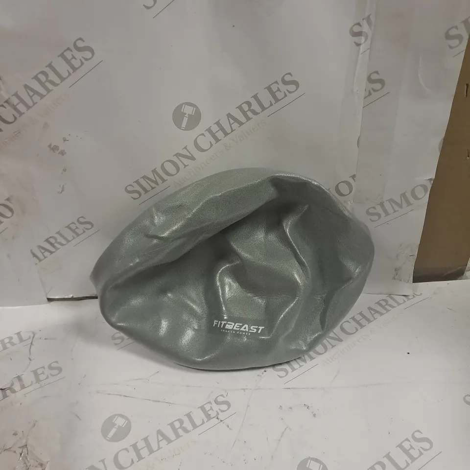 BOX OF ASSORTED ITEMS TO INCLUDE PILLOWS, EXERCISE BALLS, STRETCH BANDS ETC