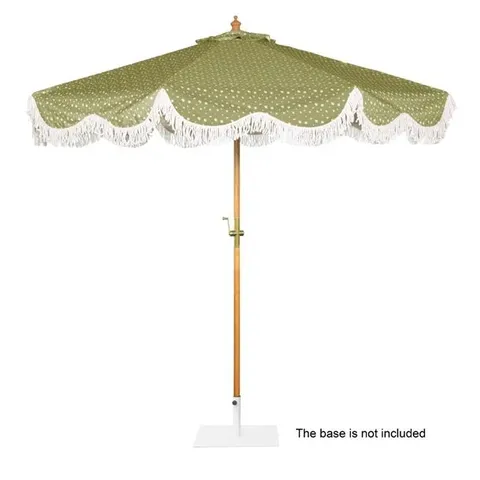 BOXED BOLERO SICILY ROUND PARASOL 2.5M DIAMETER GREEN MIX