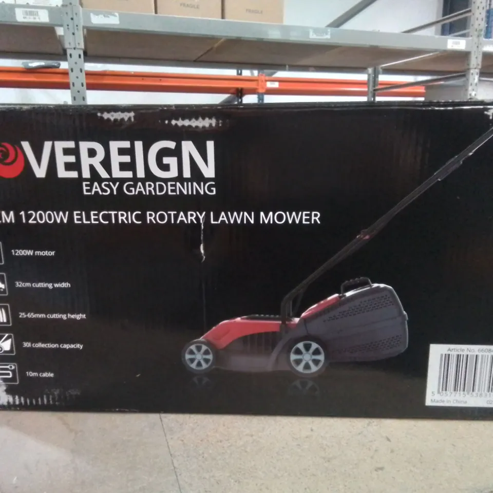 SOVEREIGN 1200W ELECTRIC ROTARY LAWNMOWER 