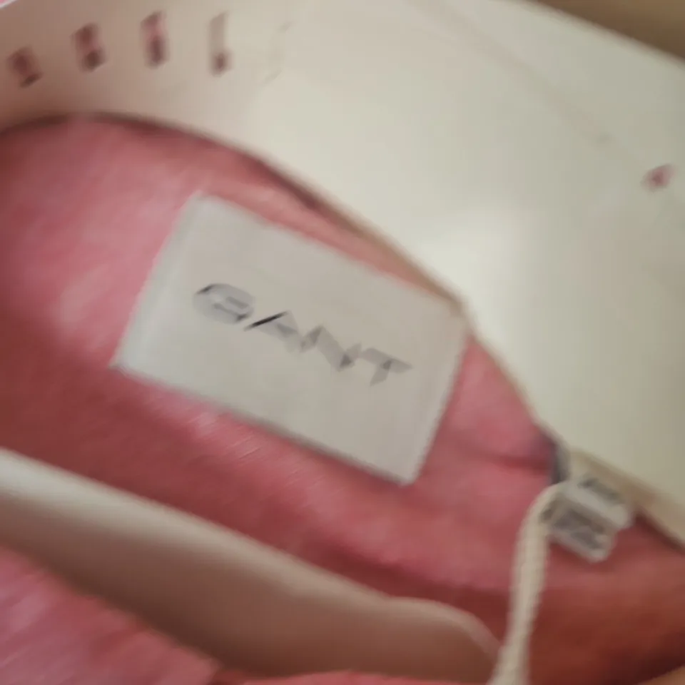 GANT REG COTTON LINEN SHIRT IN ROSE PINK - MEDIUM