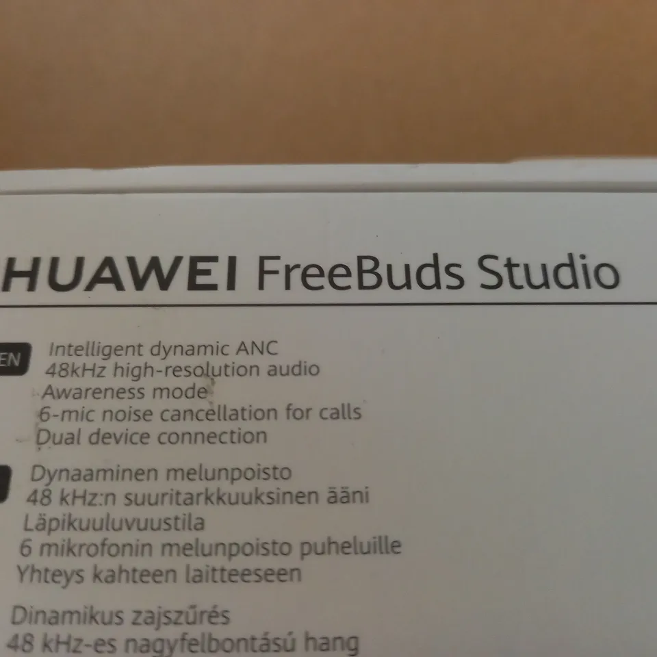 BOXED HUAWEI FREEBUDS STUDIO HEADPHONES - GOLD