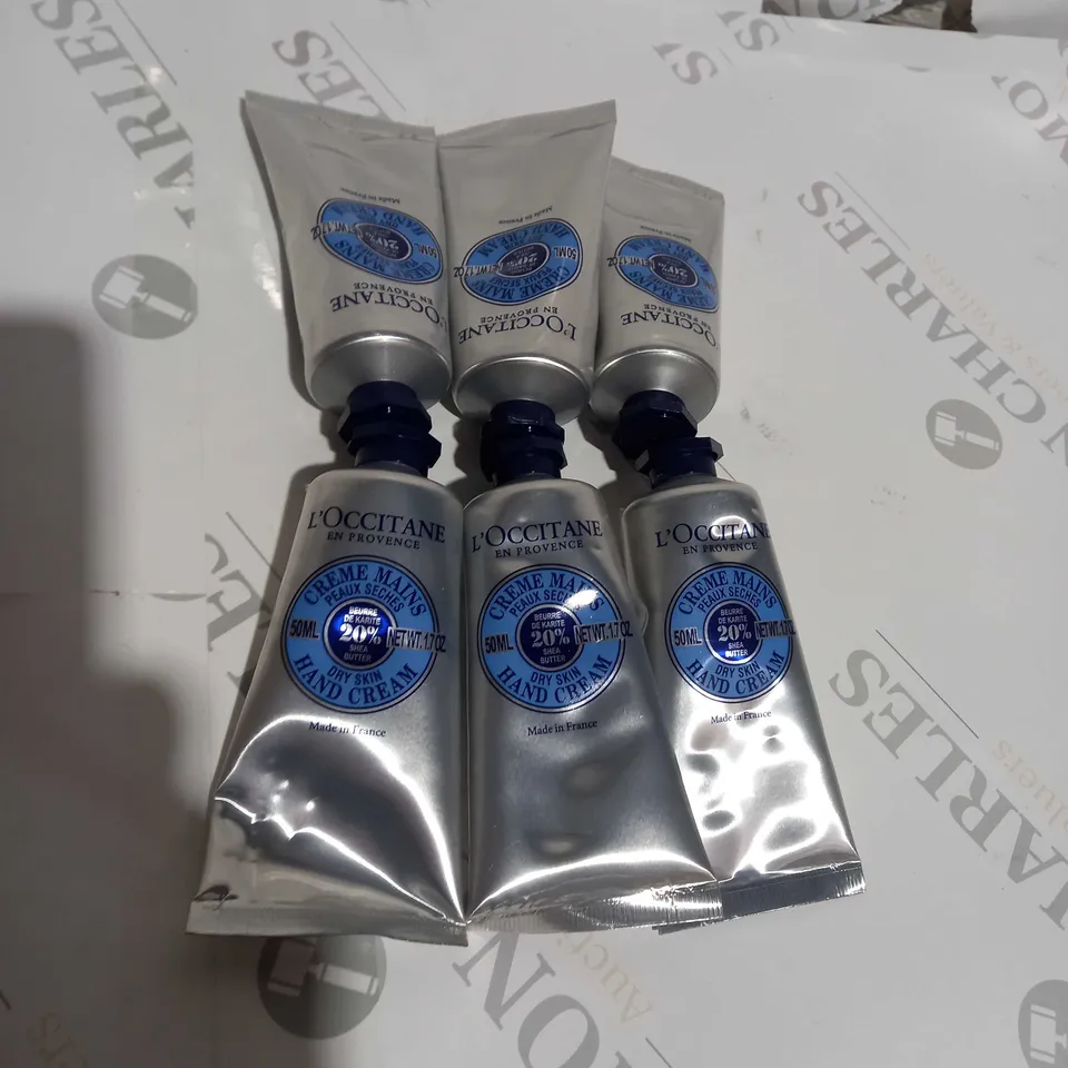 L'OCCITANE 6 PIECE SHEA HAND CREAM 50ML SET